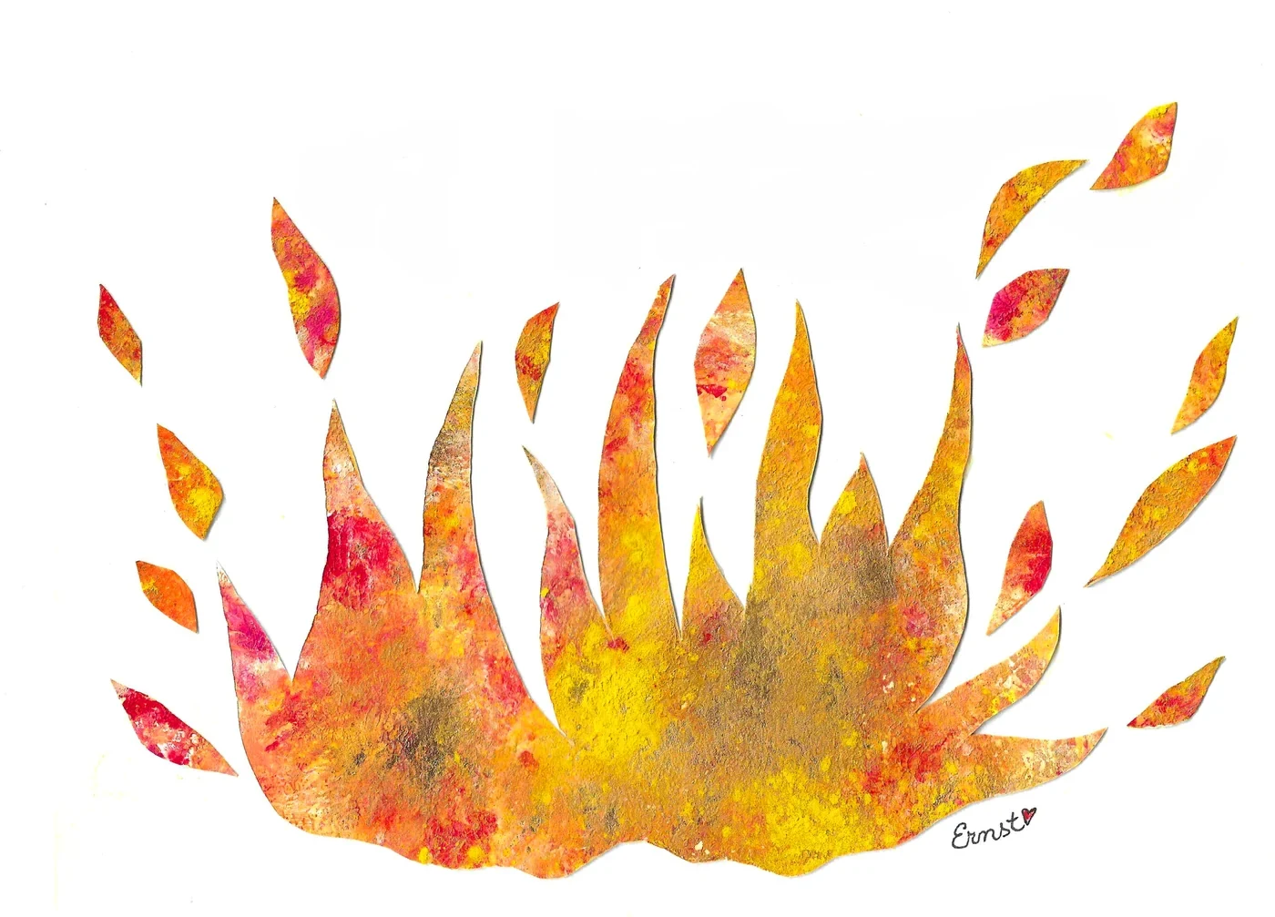 Farbiges Feuerbild von Andrea Ernst als Symbol für den Funken