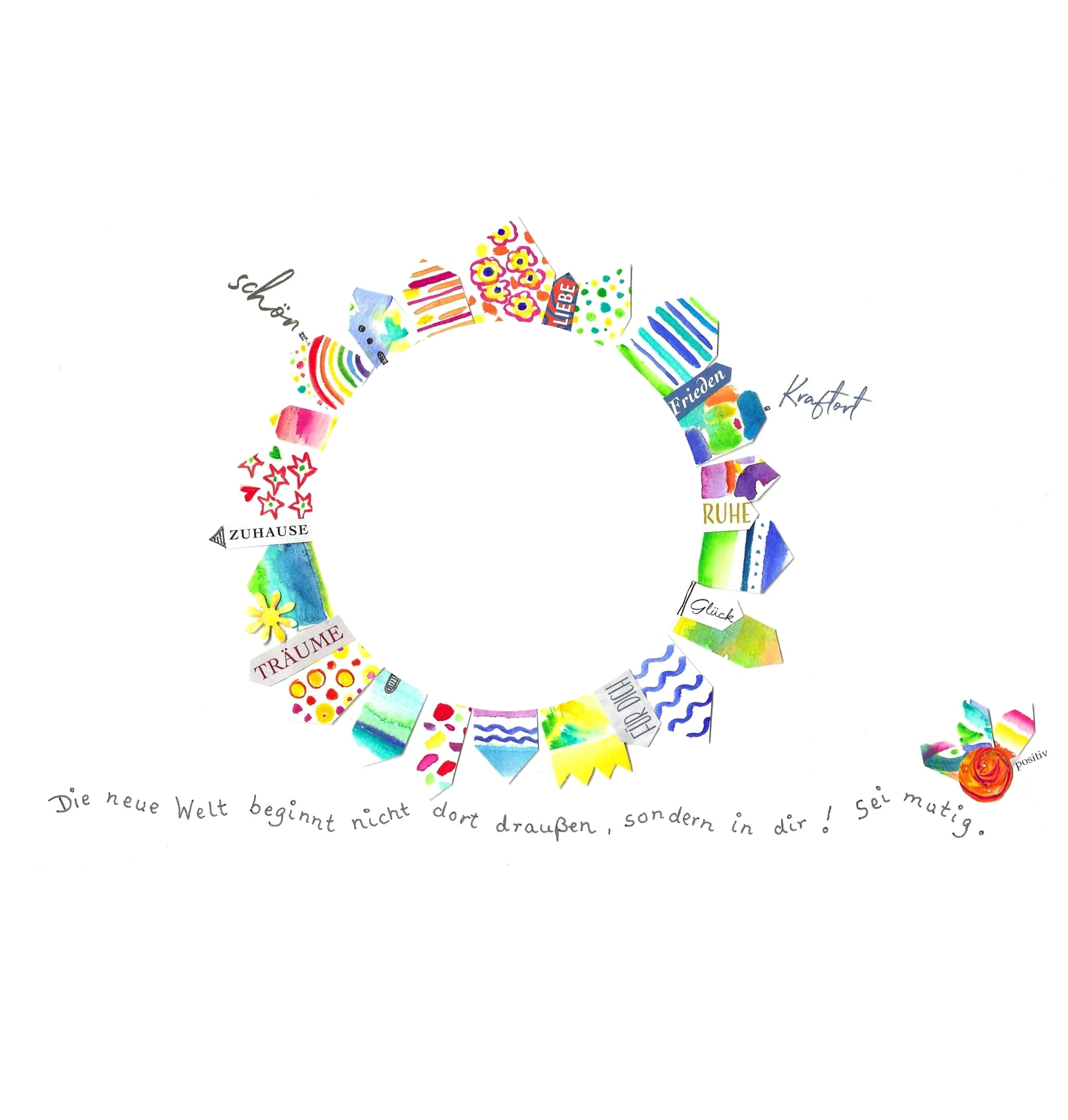Jeder lebt in seiner eigenen Welt – Illustration von Andrea Ernst