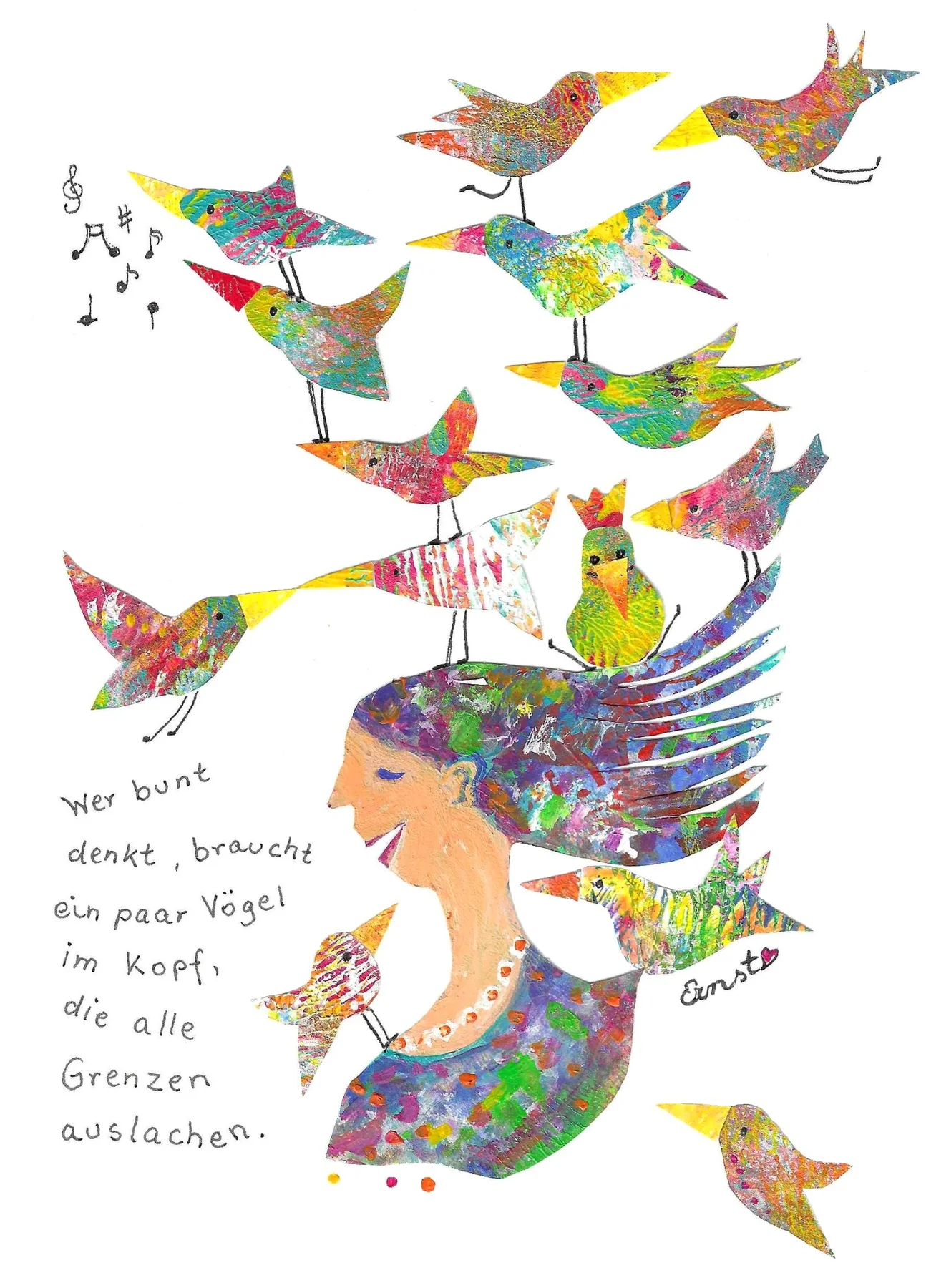 Bunt denken – Illustration von Andrea Ernst