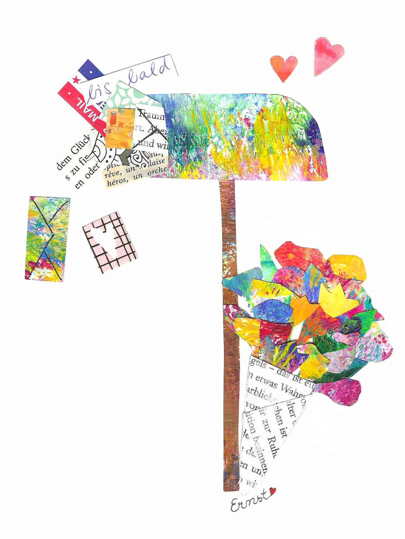 Farbenfroher Briefkasten – Kunstwerk von Andrea Ernst