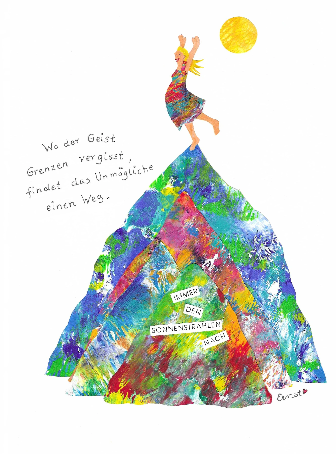 Grenzen Berge – Kunstwerk von Andrea Ernst